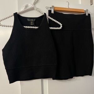 New size M black shirt and skirt set. The House of Harlow brand. With tags .